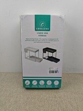 Coselena 2-Tier White Under Sink Storage Slide-Out Kitchen Organiser