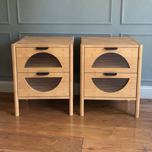 Set wood bedside tables - set,
