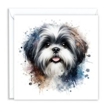 SHITZU DOG WATERCOLOUR SPLASH