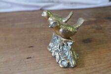 A pair of Birds on a Stand in Solid Brass 660 gram