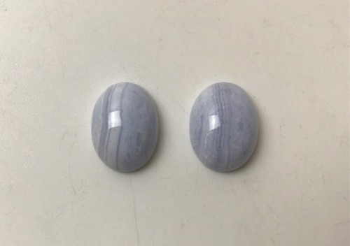 Blue lace agate cabochons 16 - blue,