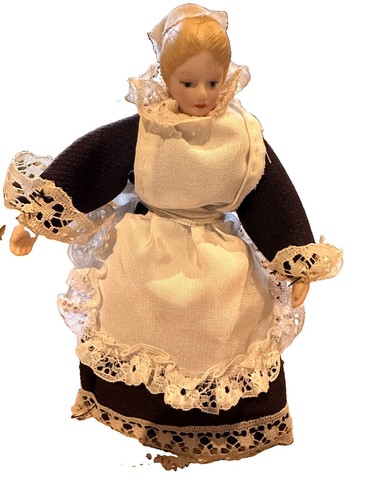 Vintage porcelain doll - vintage, 5"