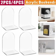 2/4Pcs Acrylic Arch Bookends