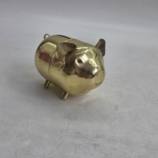 Gold tone vintage small piggy - tone,
