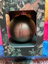 HARRODS 2024 CHRISTMAS BAUBLE SAGE GREEN NEW UNOPENED