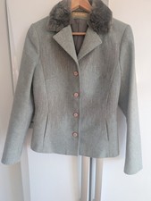 Helena Sorel Vintage 90's Wool Mix Teal/Grey Heritage Jacket Cheltenham Races