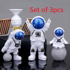 3pcs Astronaut Figure Statue Figurine Planet Spaceman Sculpture Decoration Toy