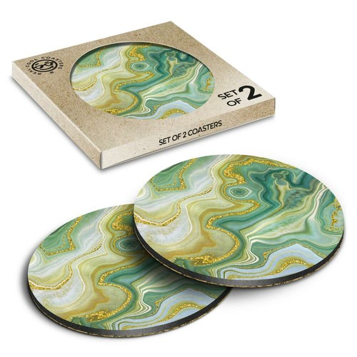 Boxed round coasters - boxed,
