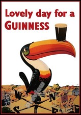 Lovely Day for A Guinness Retro Vintage Bar Pub Print Poster Wall Picture A4 +