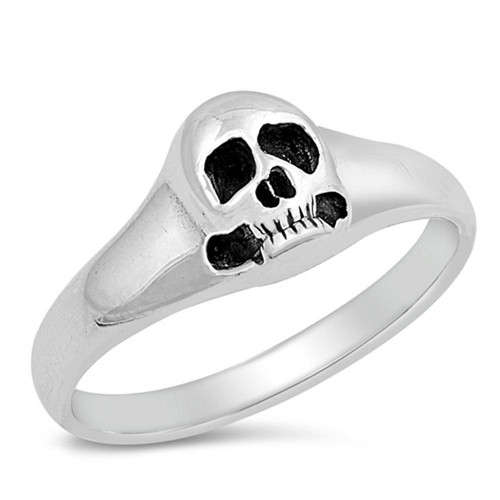 Biker skull polished - biker,