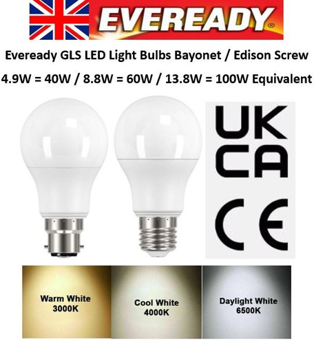 Led bulbs 40w 8 8w - 4.9w=40w, 8.8w=60w
