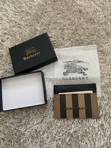 Brown and beige burberry card - brown,