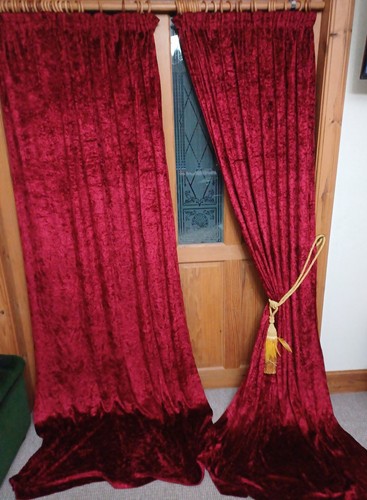 Vintage velvet curtains - vintage,