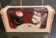Scottie & Paws - Scottie Dog / Westies - Cruet Set Salt Pepper - Boxed - VGC