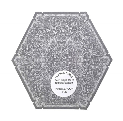 Dolls house octagonal area - house, rug