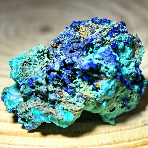 Natural azurite with malachite - with,