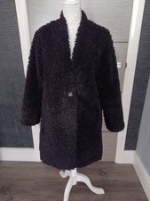 Ladies Zara Black Teddy Coat