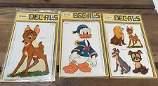 Vintage Disney Decals Transfers - Fobel - Bambi Donald Duck Lady & The Tramp