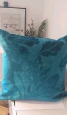 DESIGNER'S GUILD  Fabric 20inch Bespoke Velvet Chenile Embossed  Cushion Aqua.