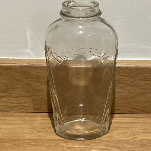 Vintage brylcreem glass bottle - vintage,