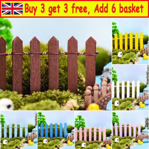 Fairy garden kit wood fence - fairy,