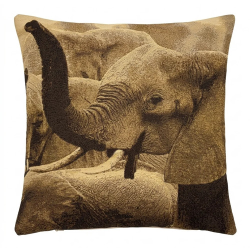 Cushion cover brown woven - cover,