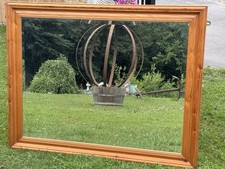 Chunky Pine Mirror – Large Bevelled Glass Wall Mirror | 118 x 93 cm | Rustic