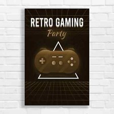 Retro Gaming Party Sepia