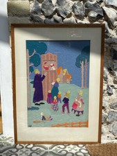CHARMING VINTAGE FRAMED FOLK