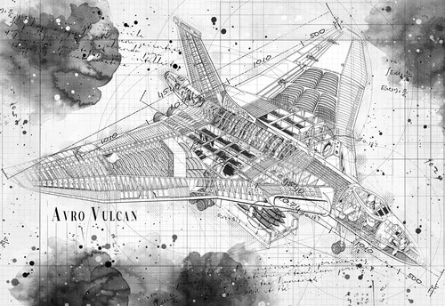 Line tech drawing avro - avro, vulcan