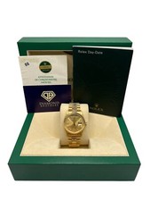Rolex Daydate 18038 1972 factory diamond champagne dial With Box And Papers.