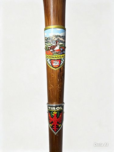Vintage wooden hiking cane - vintage,