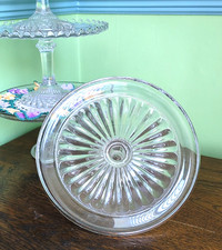 VINTAGE GLASS PEDESTAL CAKE