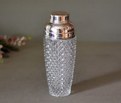 Vintage glass silver plated - ,