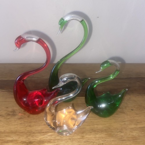 Four delicate art glass - four,