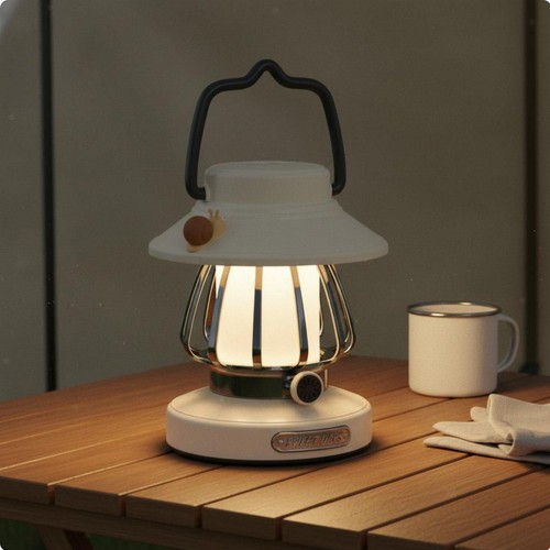 Retro camping lantern smooth - retro,
