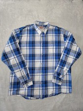 Wrangler Western Shirt Men's XL Blue Check Plaid Premium Quality Cowboy Retro