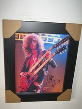 Jimmy Page ; signed framed photograph 8x10 inches with CoA 
