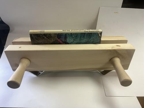 Handcrafted wood book - book, press
