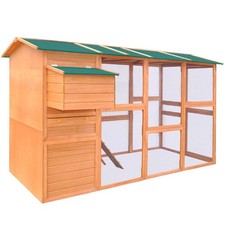 Chicken Coop Cage Hens Feeding