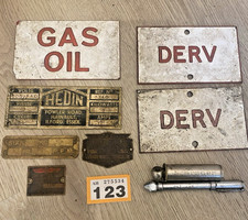 Vintage petrol pump signs , engine name plates &  tyre pressure gauges