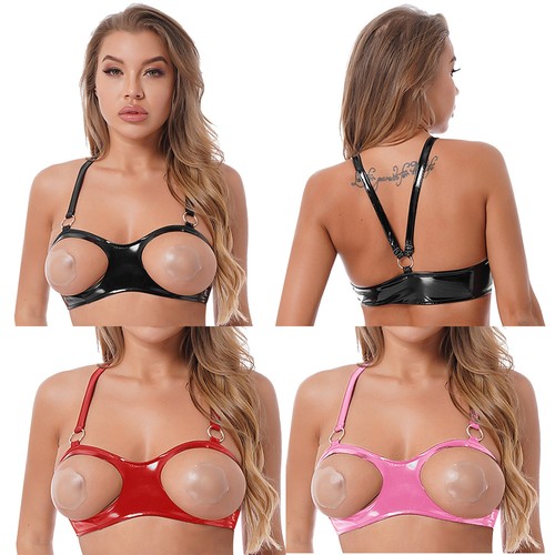Womens faux leather bra - womens,