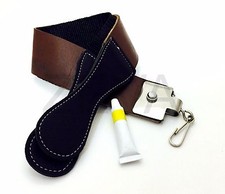 SALON BARBER STRAIGHT RAZOR LEATHER SHARPENING STROP/STRAP & DOVO PASTE USA