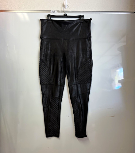 Spanx black faux leather - spanx, biker
