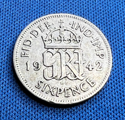 Sixpence coin 1937 1946 - sixpence,