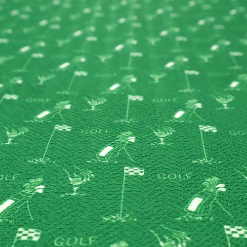 Green golf upholstery fabric - green,