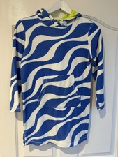 Mini Boden Towel Hoodie Blue