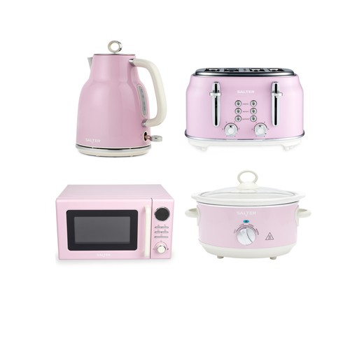Salter retro pink kitchen set - retro,
