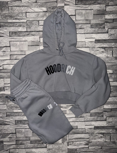 Hoodrich mens grey fleece logo - mens,