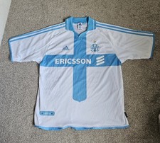 Olympique de Marseille 2000/01 Vintage Home Shirt, Size XL, Very Good Condition